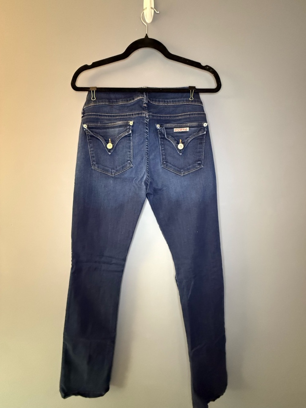 Vintage Hudson Jeans “Beth Babyboot” Dark Indigo Bootcut with Subtle Whiskering - Picture 2 of 7